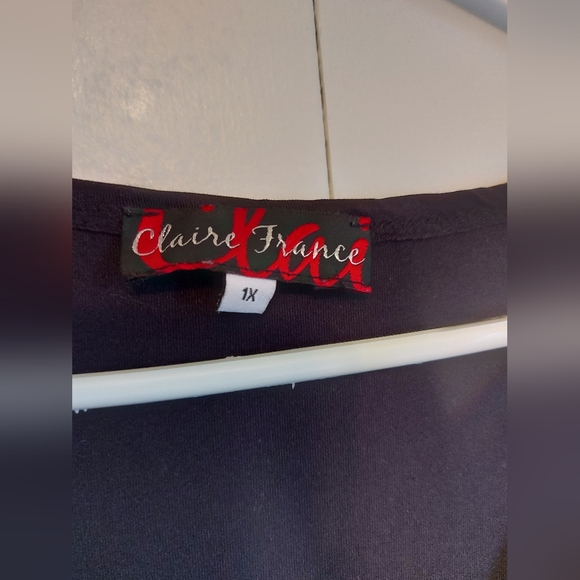 Claire France womens Sleeveless top ruched bustier front style size 1X - Picture 3 of 3